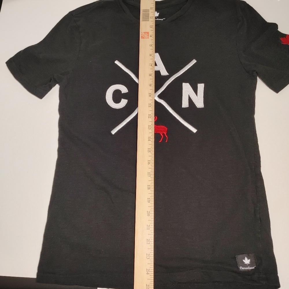 (4/$20) Men's Canada Black Short Sleeve T-Shirt Canadiana Size XS - Picture 8 of 11
